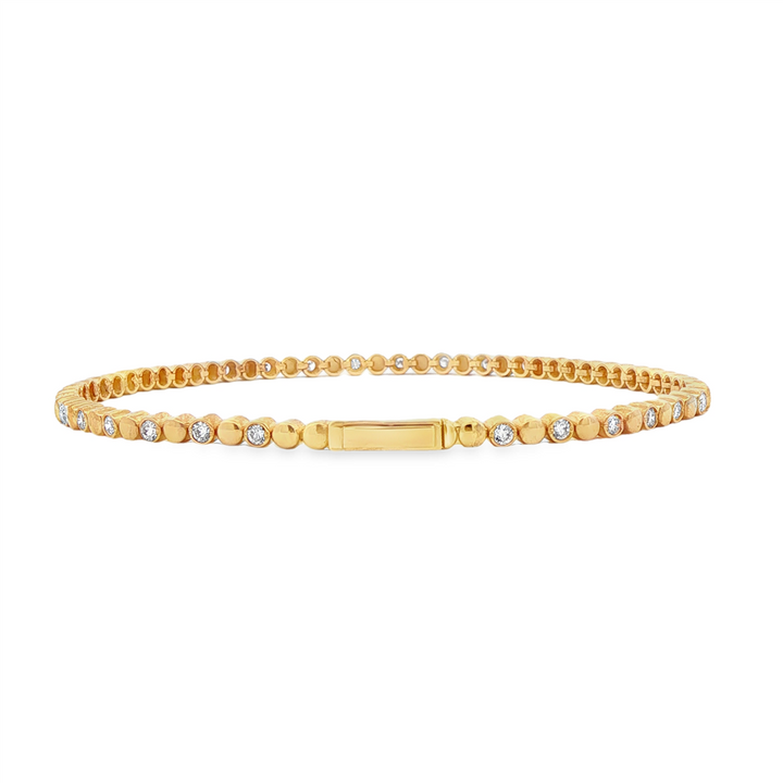 14K Yellow Gold 2.8mm Natural Diamond Tennis Bracelet – 0.94ctw.