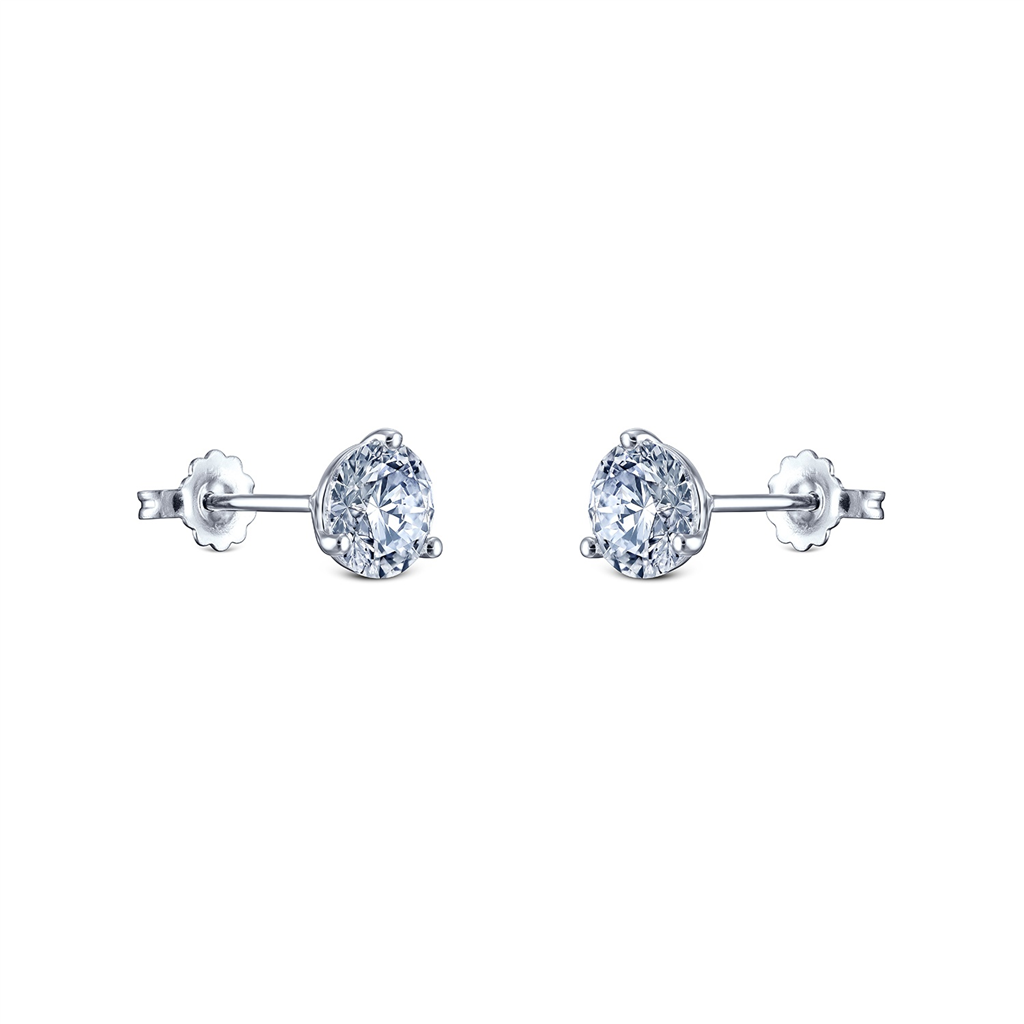 14K White Gold 1.54ct Lab Grown Diamond Earrings
