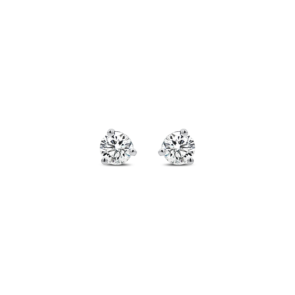14K White Gold Lab-Grown Diamond Martini Stud Earrings – 0.50 CTW