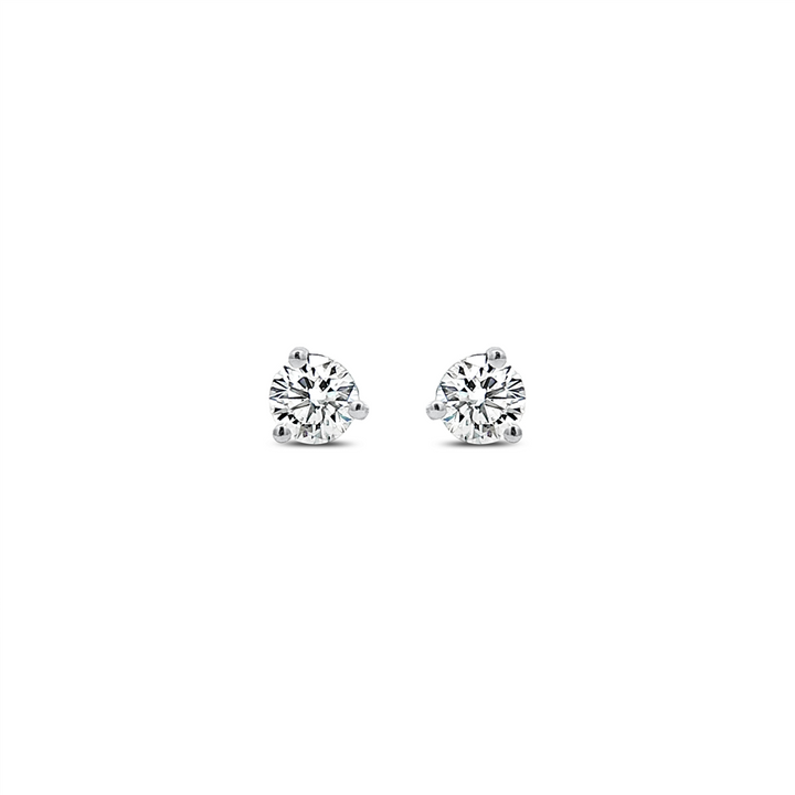 14K White Gold Lab-Grown Diamond Martini Stud Earrings – 0.50 CTW