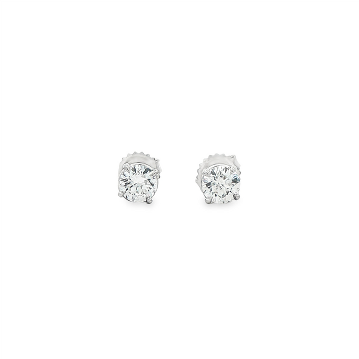 14K White Gold Natural Diamond Studs – 1.20ctw.