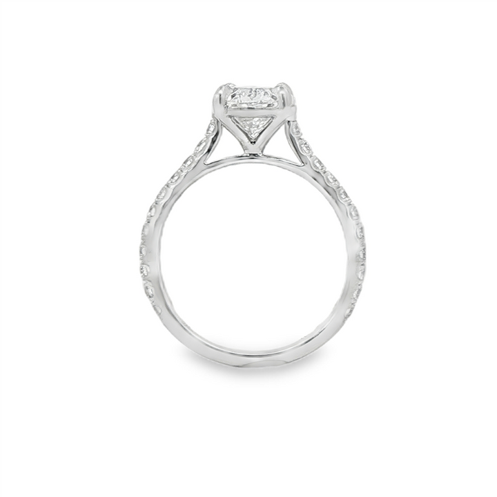 14K White Gold Lab Grown Diamond Engagement Ring Semi-Mount – 0.48ctw