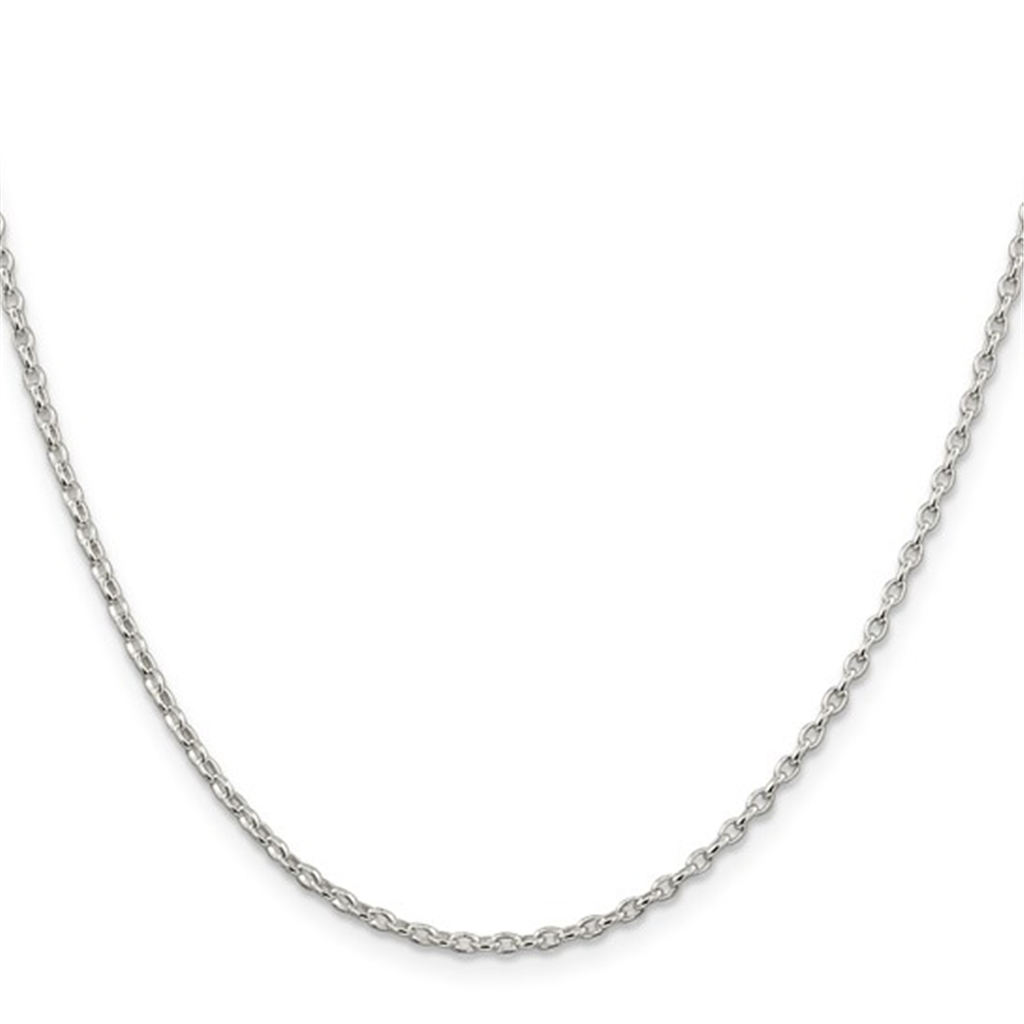 Sterling Silver Oval Fancy Chain – 1.6mm, 18"