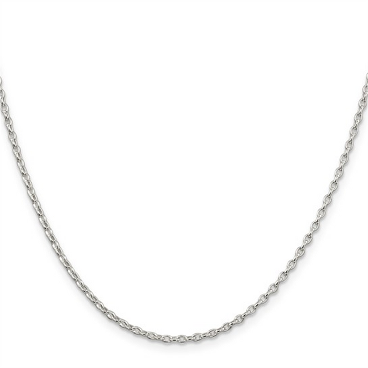 Sterling Silver Oval Fancy Chain – 1.6mm, 18"