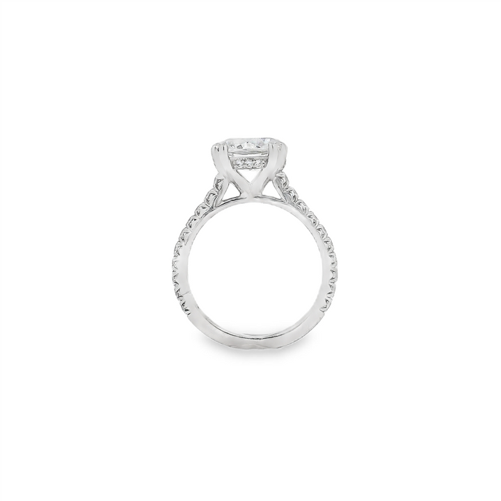 Platinum Natural Diamond Semi-Mount Engagement Ring – 0.45ctw.