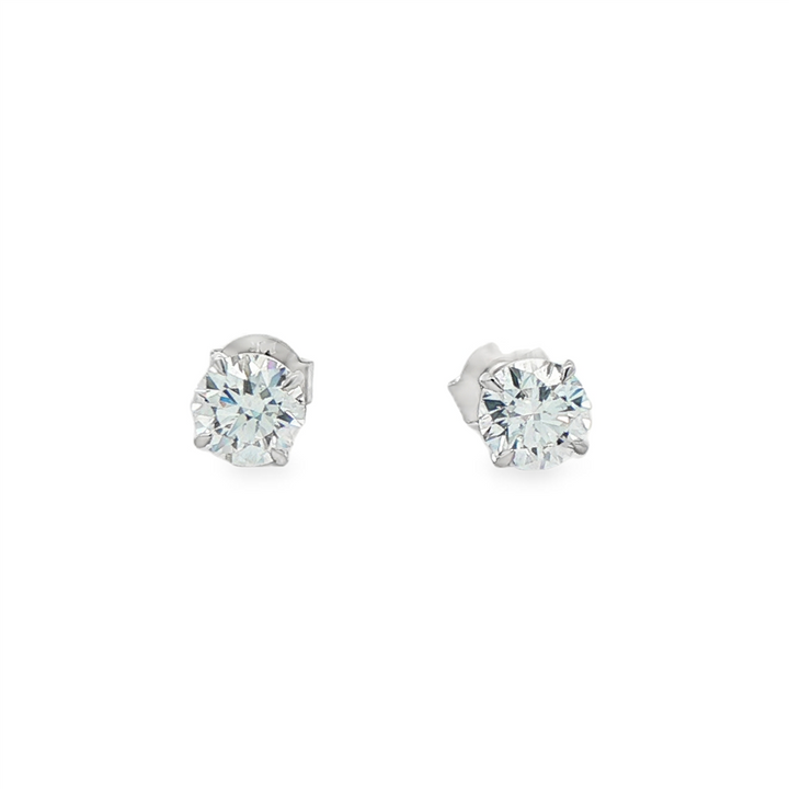 14K White Gold Lab Grown Diamond Stud Earrings – 1.46ctw.