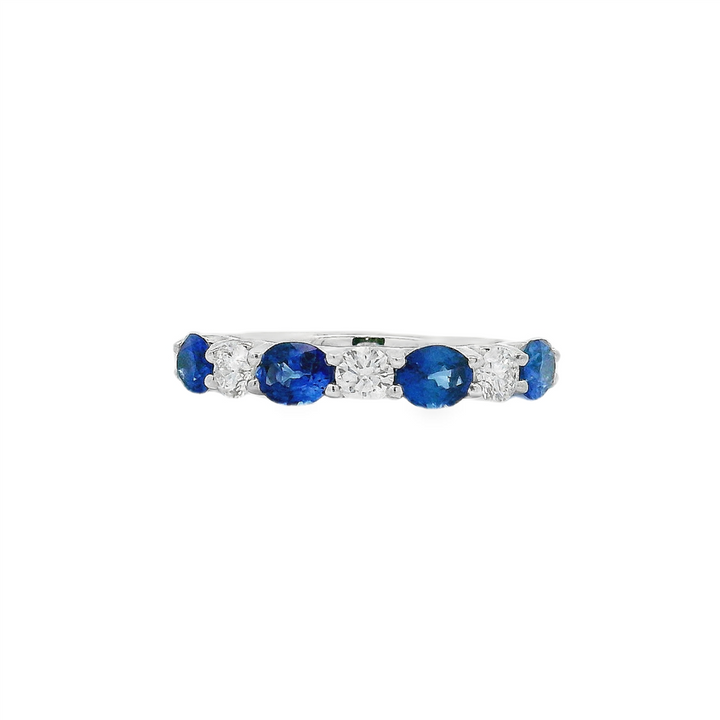 18K White Gold Sapphire and Diamond Ring – 1.21ct Sapphire, 0.37ctw Diamonds
