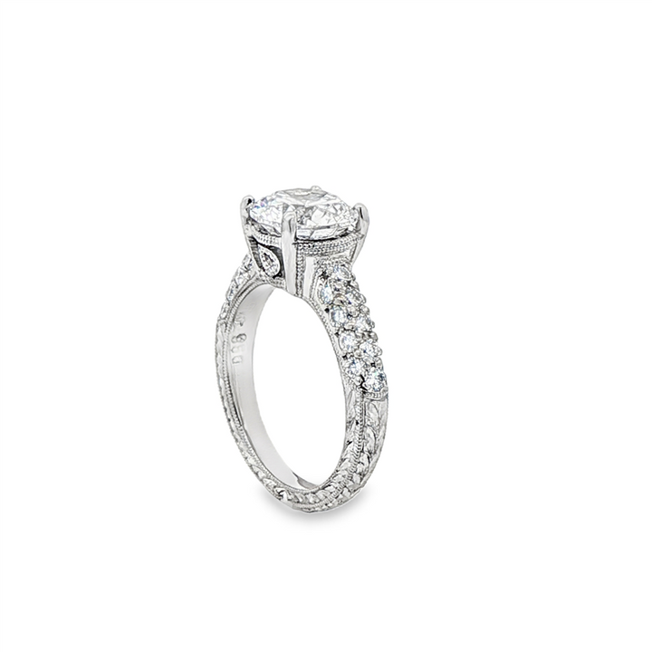 Platinum Diamond Semi-Mount Engagement Ring – 0.40ctw.