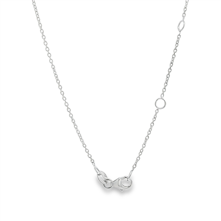 18K White Gold Adjustable Rolo Chain – 1.2mm, 16–18", approx. 2g
