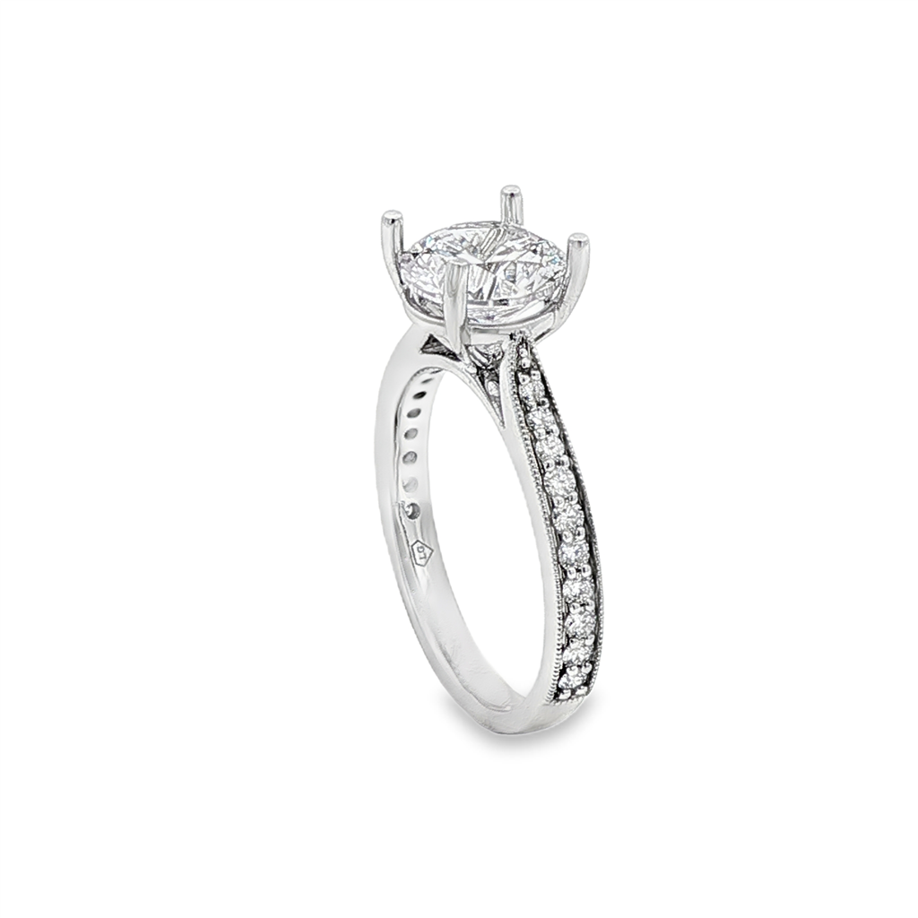 14K White Gold Lab-Grown Diamond Semi-Mount Engagement Ring – 0.29ctw.