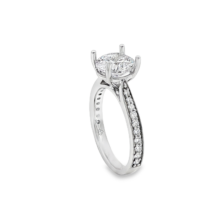 14K White Gold Lab-Grown Diamond Semi-Mount Engagement Ring – 0.29ctw.