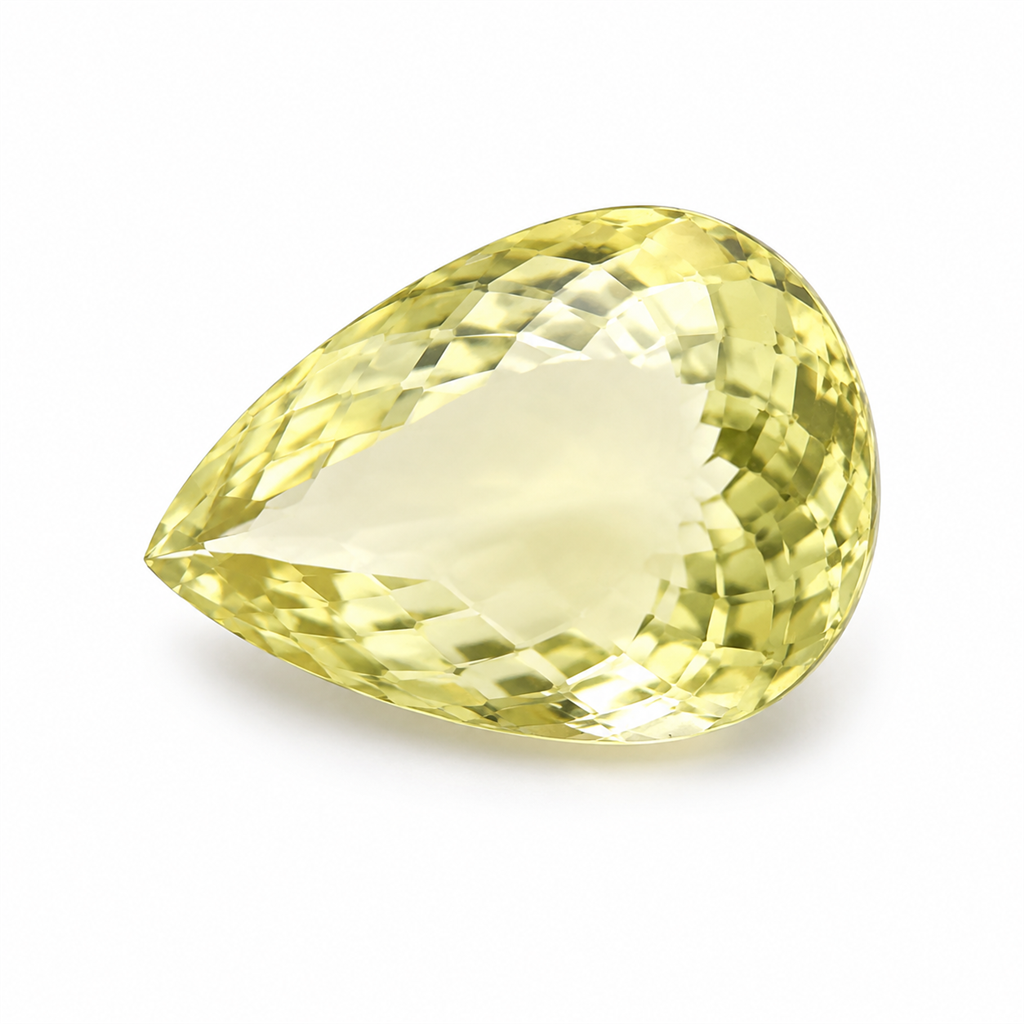 34.80ct Pear-Shaped Lemon Quartz