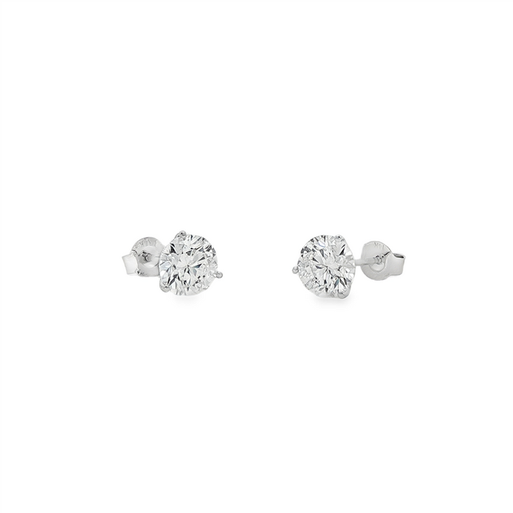 14K White Gold Lab Grown Diamond Stud Earrings – 3.05ctw.