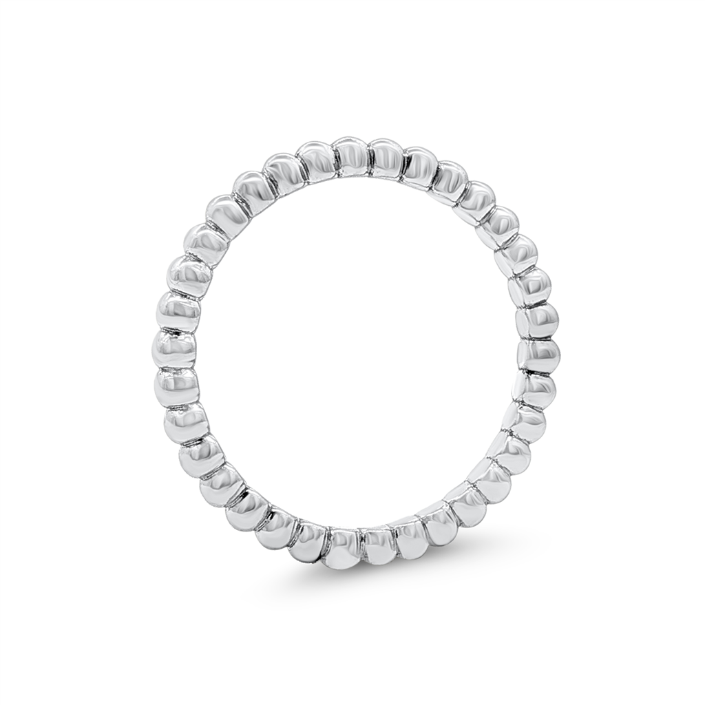 14K White Gold Bead Band – 2mm, 2g