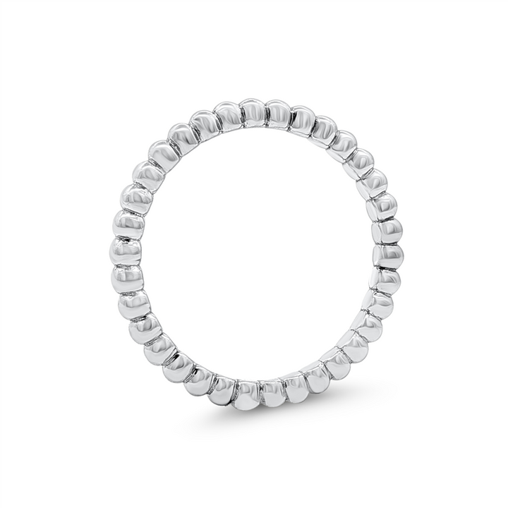 14K White Gold Bead Band – 2mm, 2g