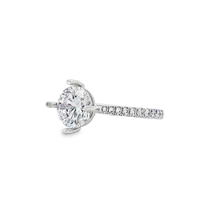 14K White Gold Lab-Grown Diamond Semi-Mount Engagement Ring – 0.34ctw.