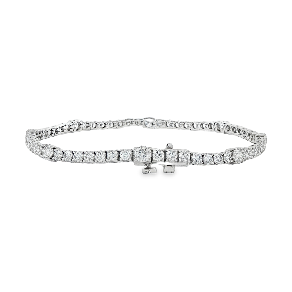 14K White Gold 3.5mm Lab Grown Diamond Tennis Bracelet – 4.31ctw.