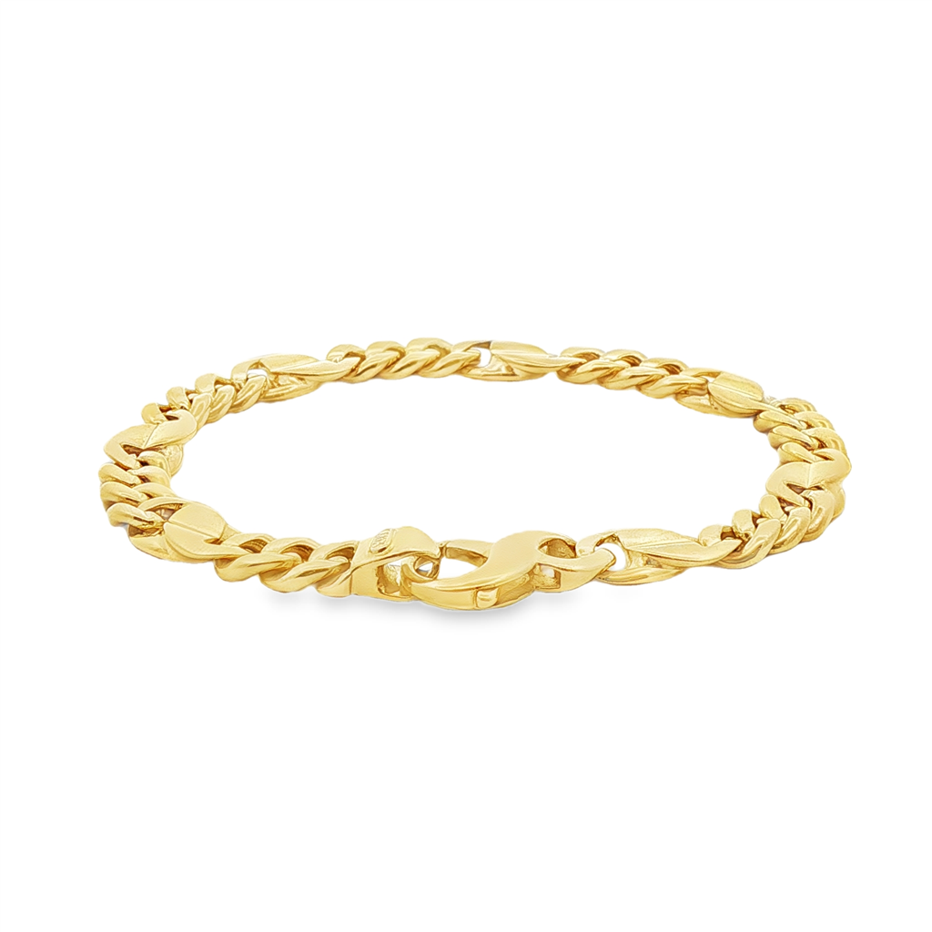 18K Yellow Gold Estate Fancy Link Bracelet – 45.5g