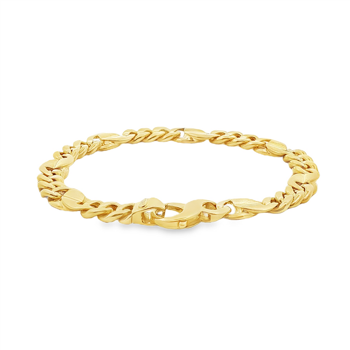 18K Yellow Gold Estate Fancy Link Bracelet – 45.5g