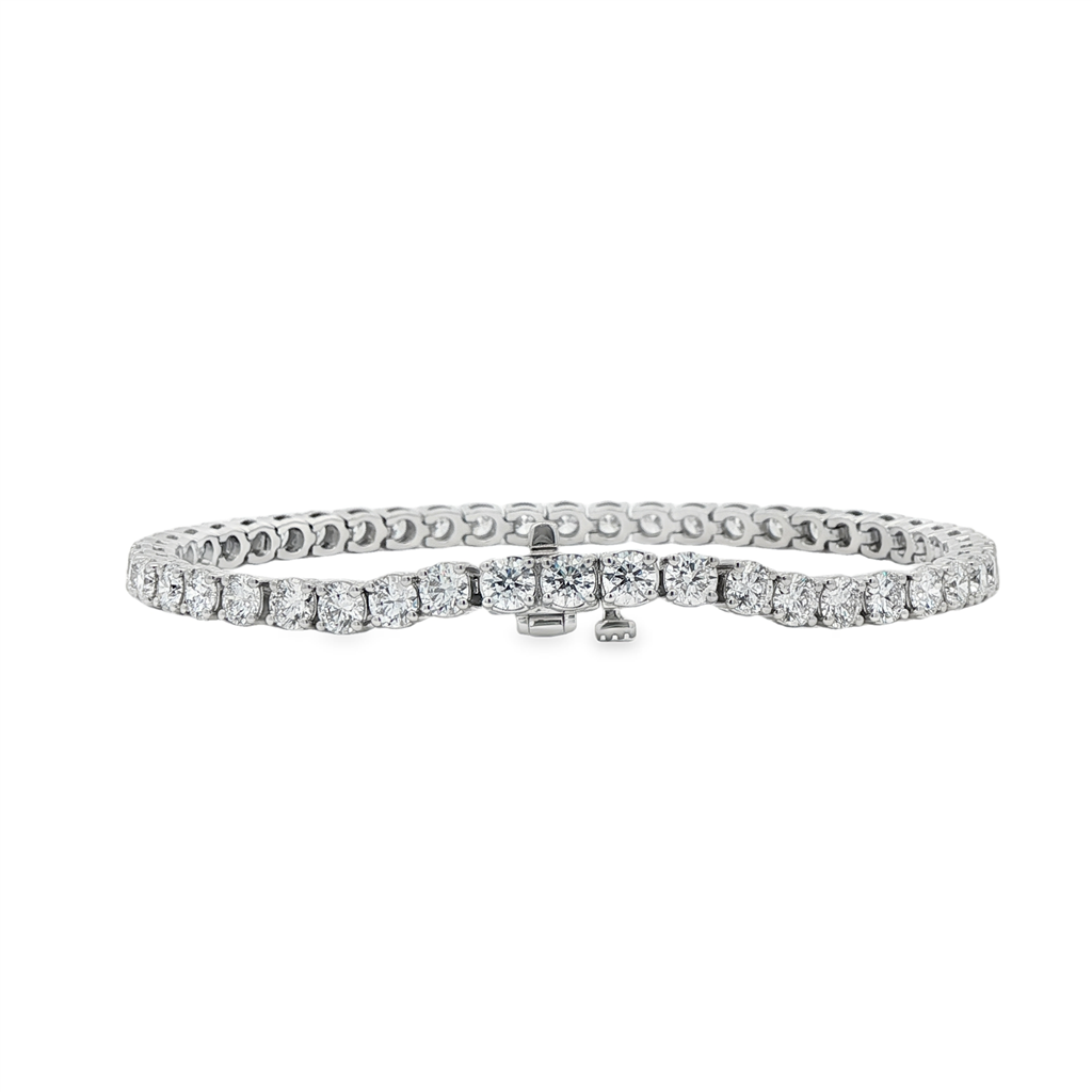 14K White Gold Lab-Grown Diamond Tennis Bracelet – 7.55ctw