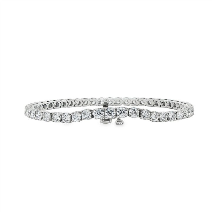 14K White Gold Lab-Grown Diamond Tennis Bracelet – 7.55ctw