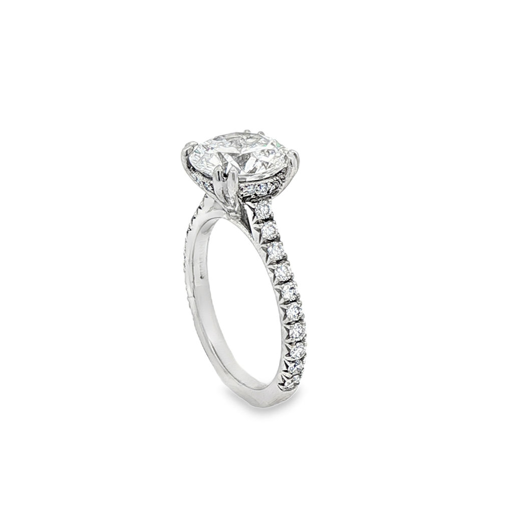 Platinum Natural Diamond Semi-Mount Engagement Ring – 0.45ctw.