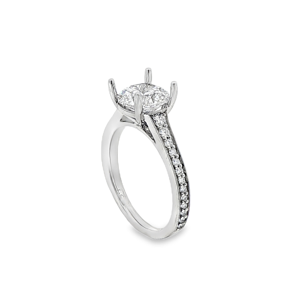 Platinum Lab-Grown Diamond Semi-Mount Engagement Ring – 0.31ctw.