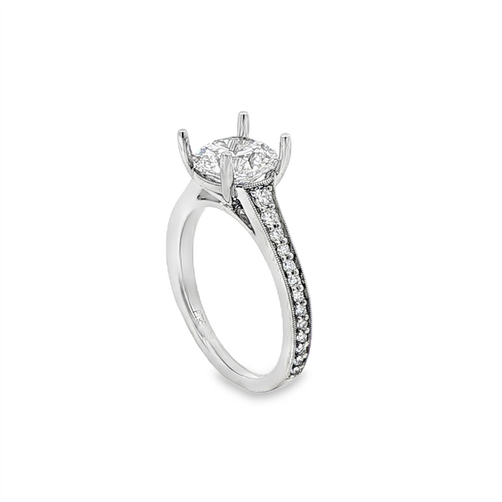 Platinum Lab-Grown Diamond Semi-Mount Engagement Ring – 0.31ctw.