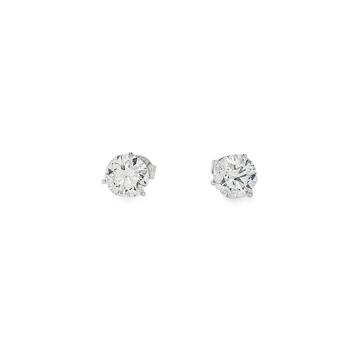 14K White Gold Lab Grown Diamond Stud Earrings – 3.05ctw.