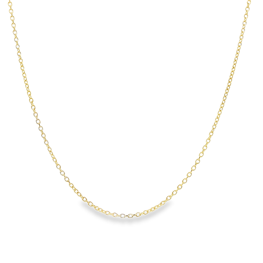 18K Yellow Gold Rolo Chain – 1.2mm | 16-18" | 2g