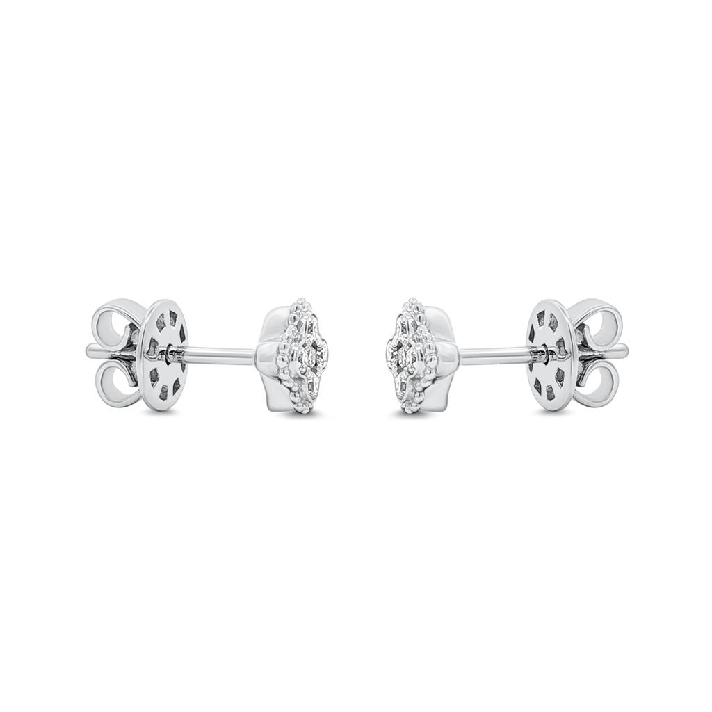14K White Gold Motif Natural Diamond Stud Earrings – 0.22ctw

.