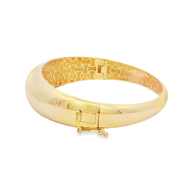 14K Yellow Gold Plain Bangle Bracelet – 18g