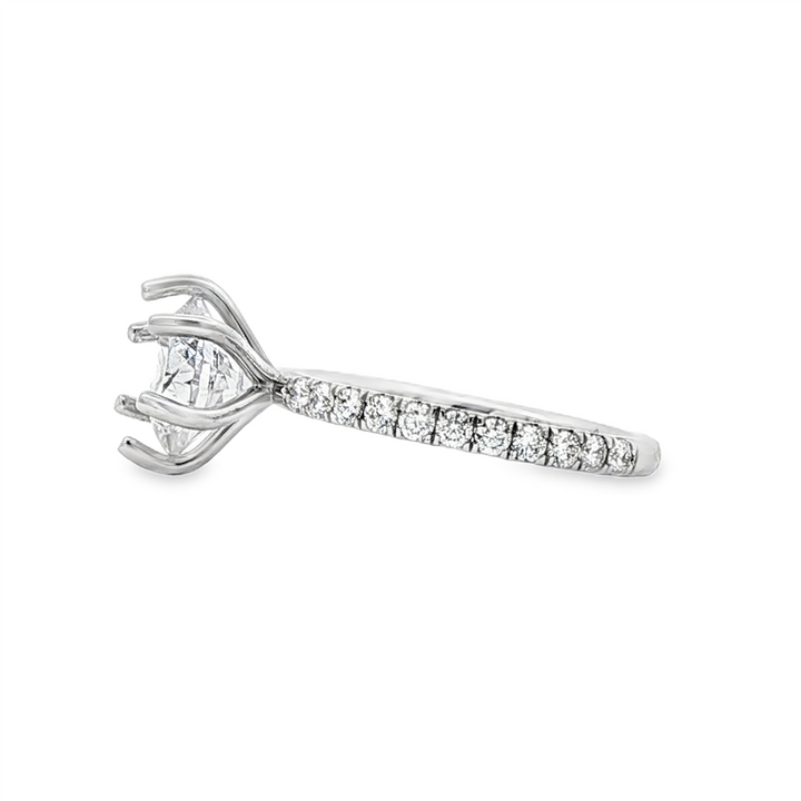 14K White Gold Lab-Grown Diamond Semi-Mount Engagement Ring – 0.47ctw.