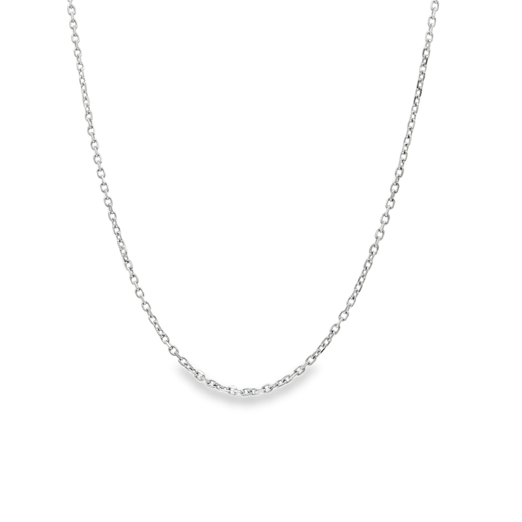 14K White Gold Rolo Chain – 1.3mm | 16-18" | 2.9g