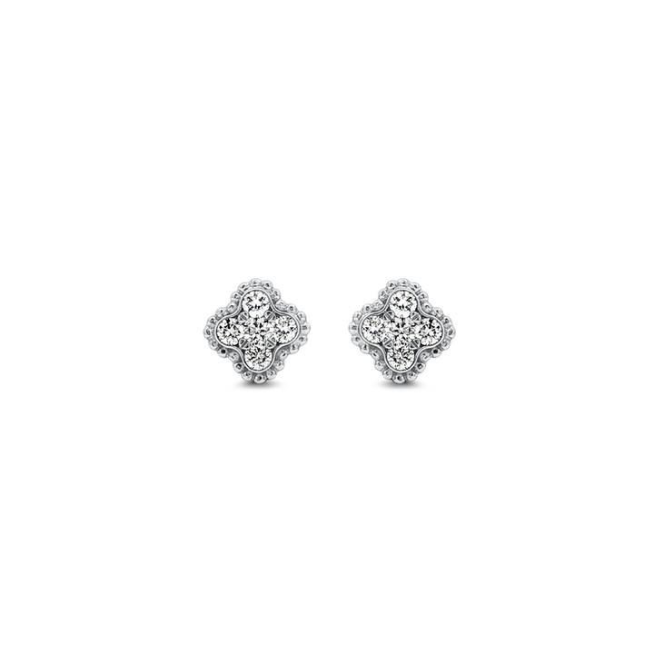 14K White Gold Motif Natural Diamond Stud Earrings – 0.22ctw

.