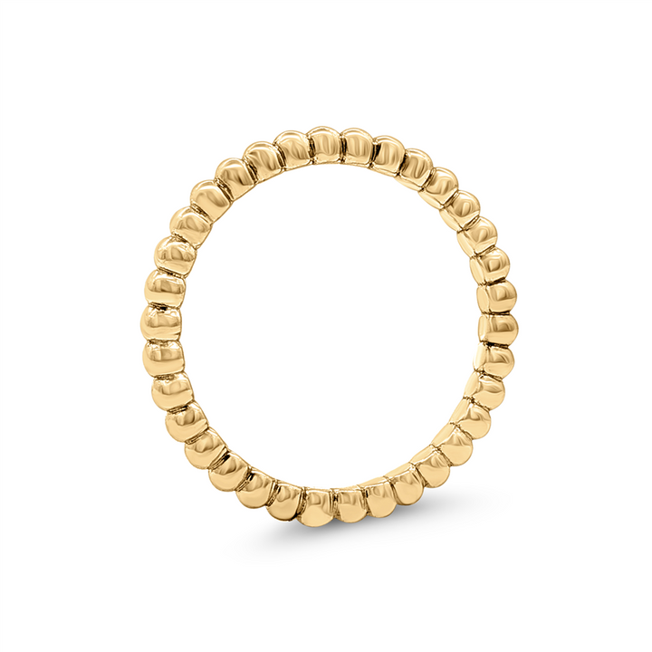 18K Yellow Gold Beaded Band – 1.9mm, 2.4g