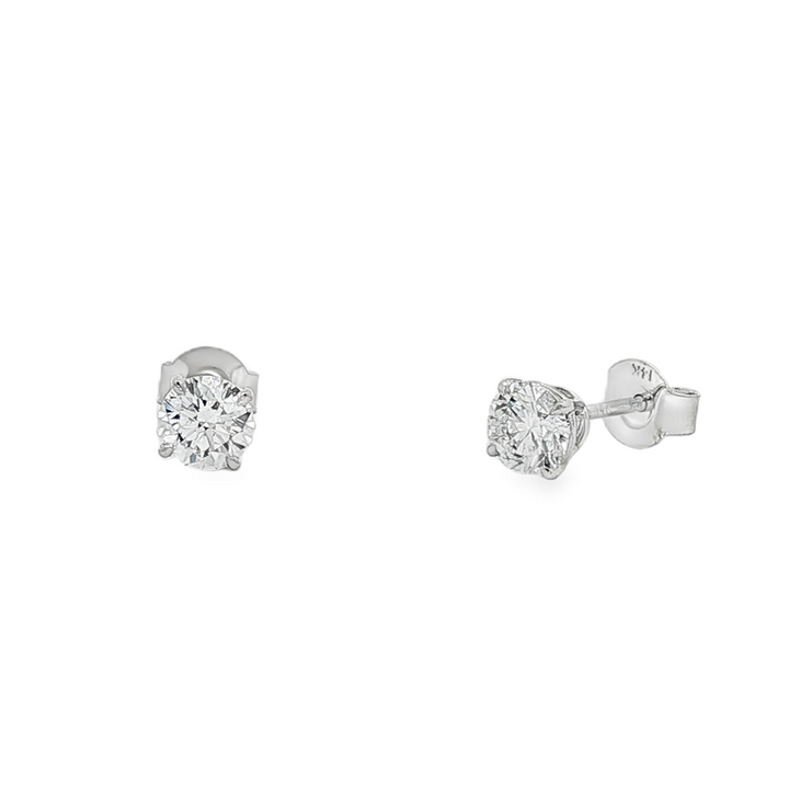 14K White Gold Lab Grown Diamond Stud Earrings – 1.06ctw.