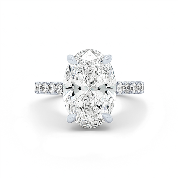 14K White Gold Lab Diamond Semi-Mount Engagement Ring – 0.71ctw.