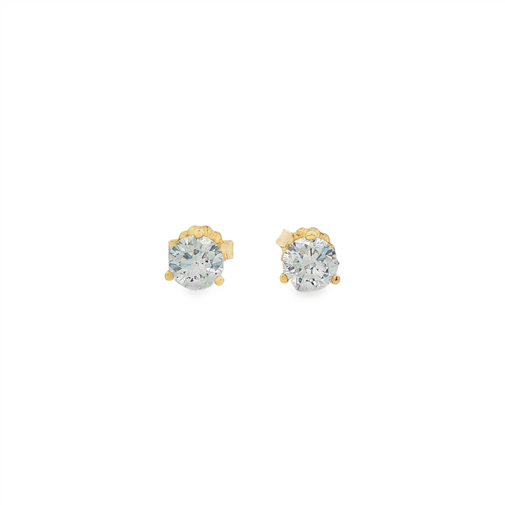 14K Yellow Gold Lab Diamond Martini Stud Earrings – 1.05ctw