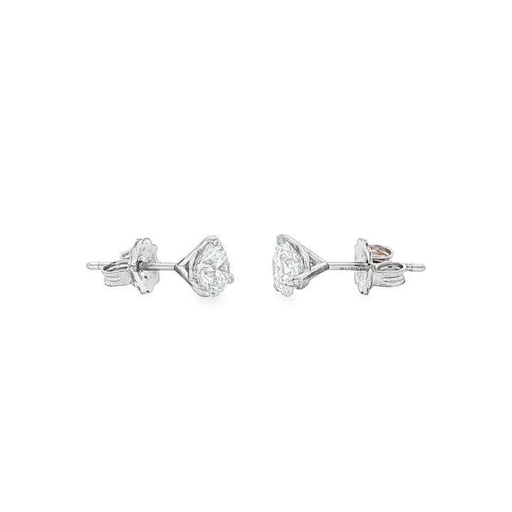 14K White Gold Lab-Grown Diamond Martini Stud Earrings – 1.02ctw (IGI Certified)