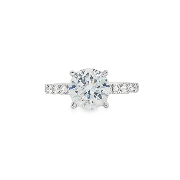 14K White Gold Semi-Mount Engagement Ring – 0.54 ct Lab-Grown Diamonds