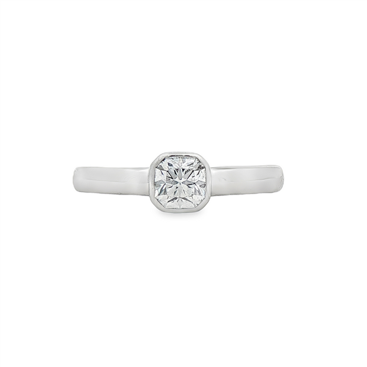 14K White Gold Ideal Square Lab-Grown Diamond Engagement Ring – Size 6.75