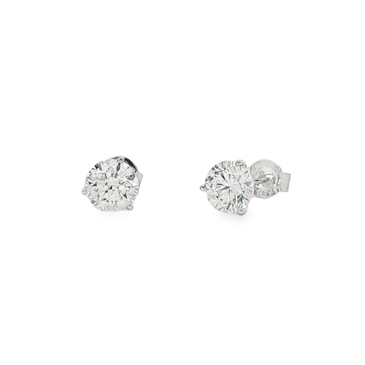 14K White Gold Lab Grown Diamond Stud Earrings – 2.10ctw.