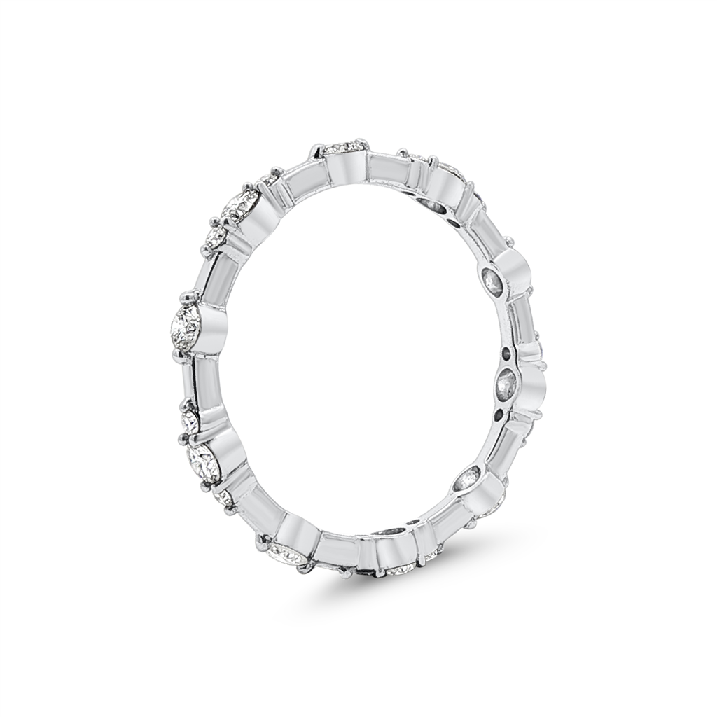 14K White Gold Lab Diamond Whisper Band – 0.58ctw.