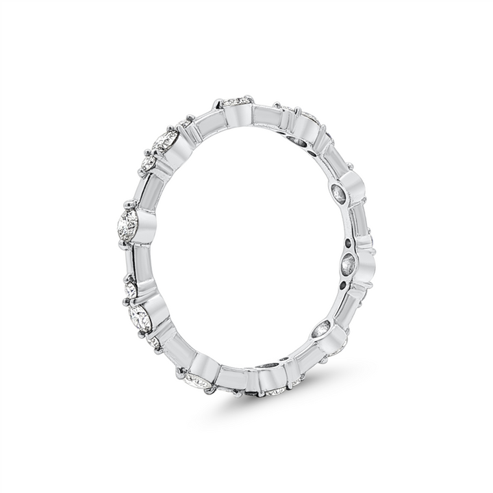 14K White Gold Lab Diamond Whisper Band – 0.58ctw.