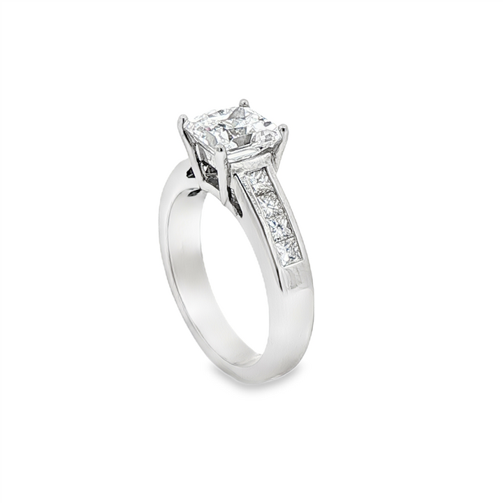 Platinum Semi-Mount Diamond Engagement Ring – 0.51ctw.