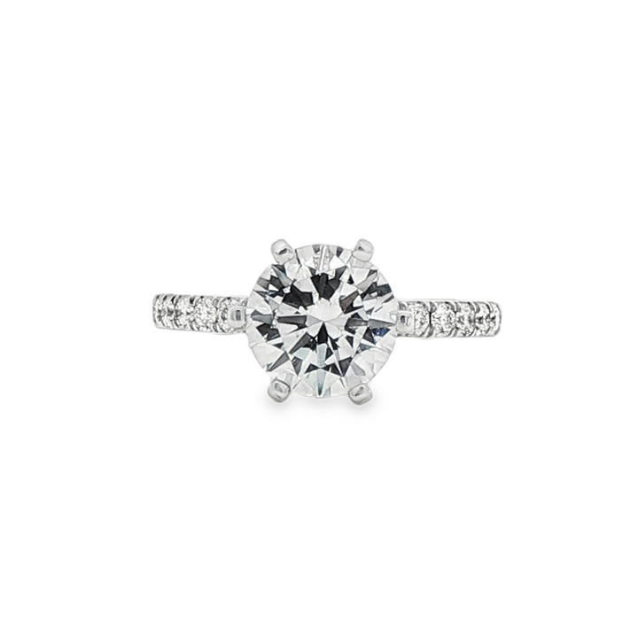14K White Gold Lab-Grown Diamond Semi-Mount Engagement Ring – 0.45ctw.