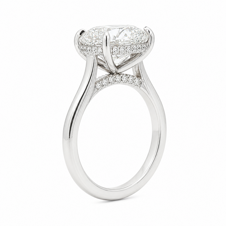14K White Gold Lab-Grown Diamond Semi-Mount Engagement Ring – 0.20 CTW