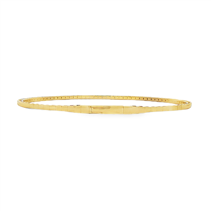 14K Yellow Gold Natural Diamond Flexi Bangle – 0.55ctw, 4.8g