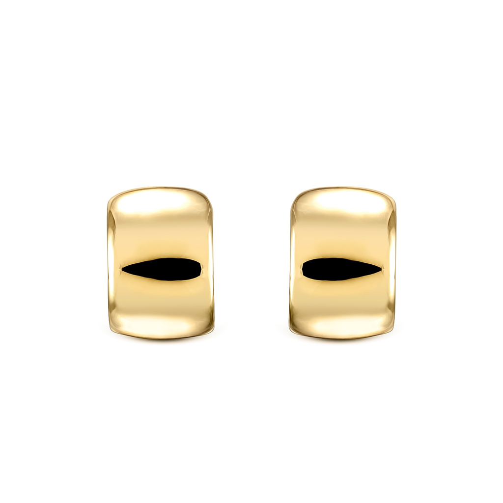 14K Yellow Gold Electroform Huggie